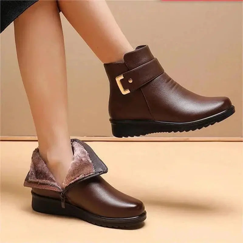 Rowan | Faux Leather Ankle Boots