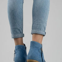 Rowan | Suede Side Zipper Ankle Boots
