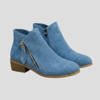 Rowan | Suede Side Zipper Ankle Boots
