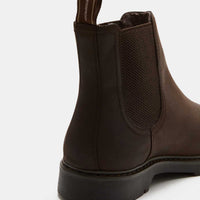 Dark brown Chelsea boots for smart casual wear