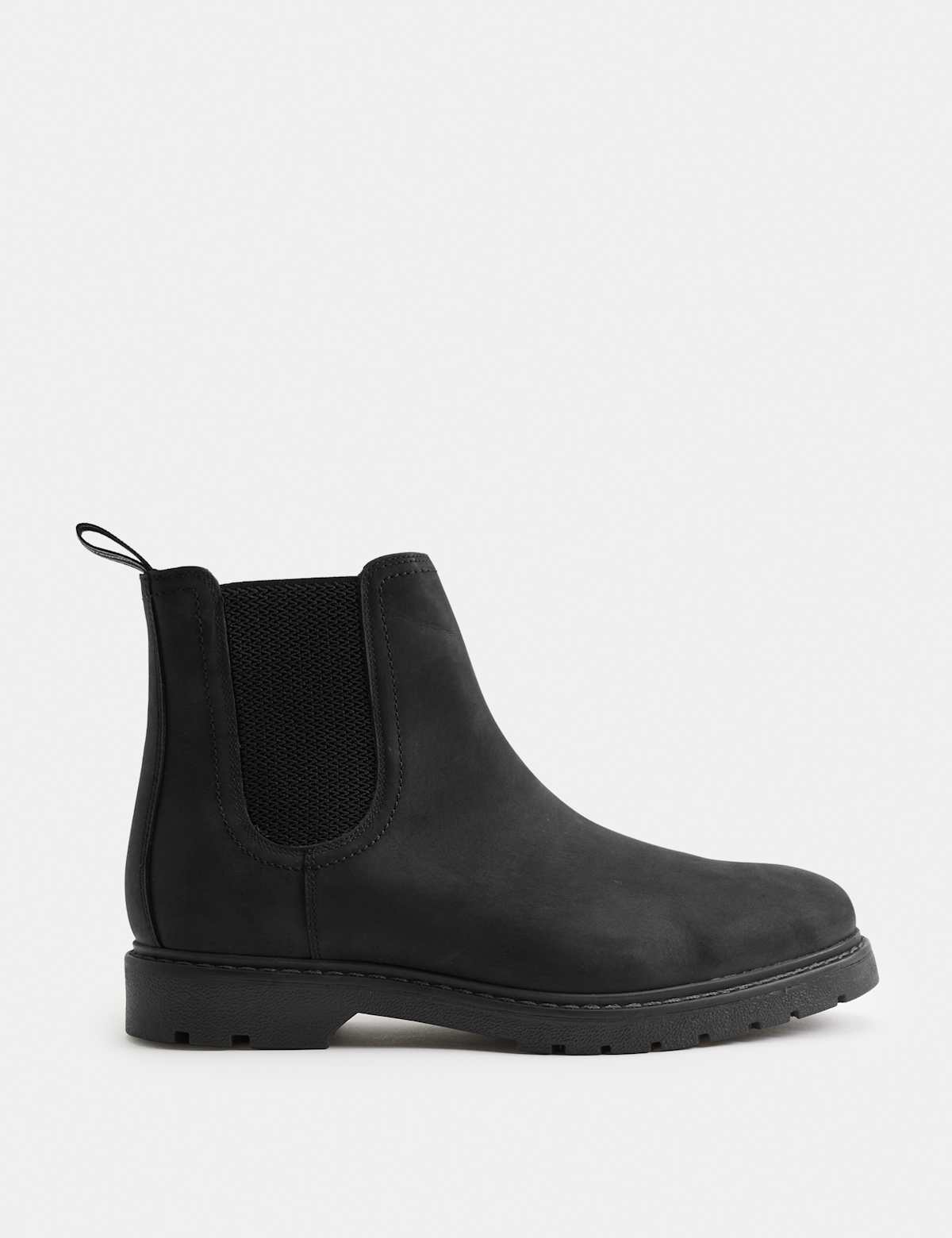 Slip-on nubuck Chelsea boots side view