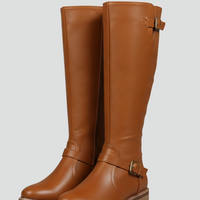 Rowan | Wide Calf Leather Boots