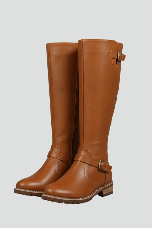 Rowan | Wide Calf Leather Boots