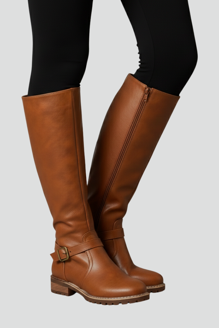 Rowan | Wide Calf Leather Boots