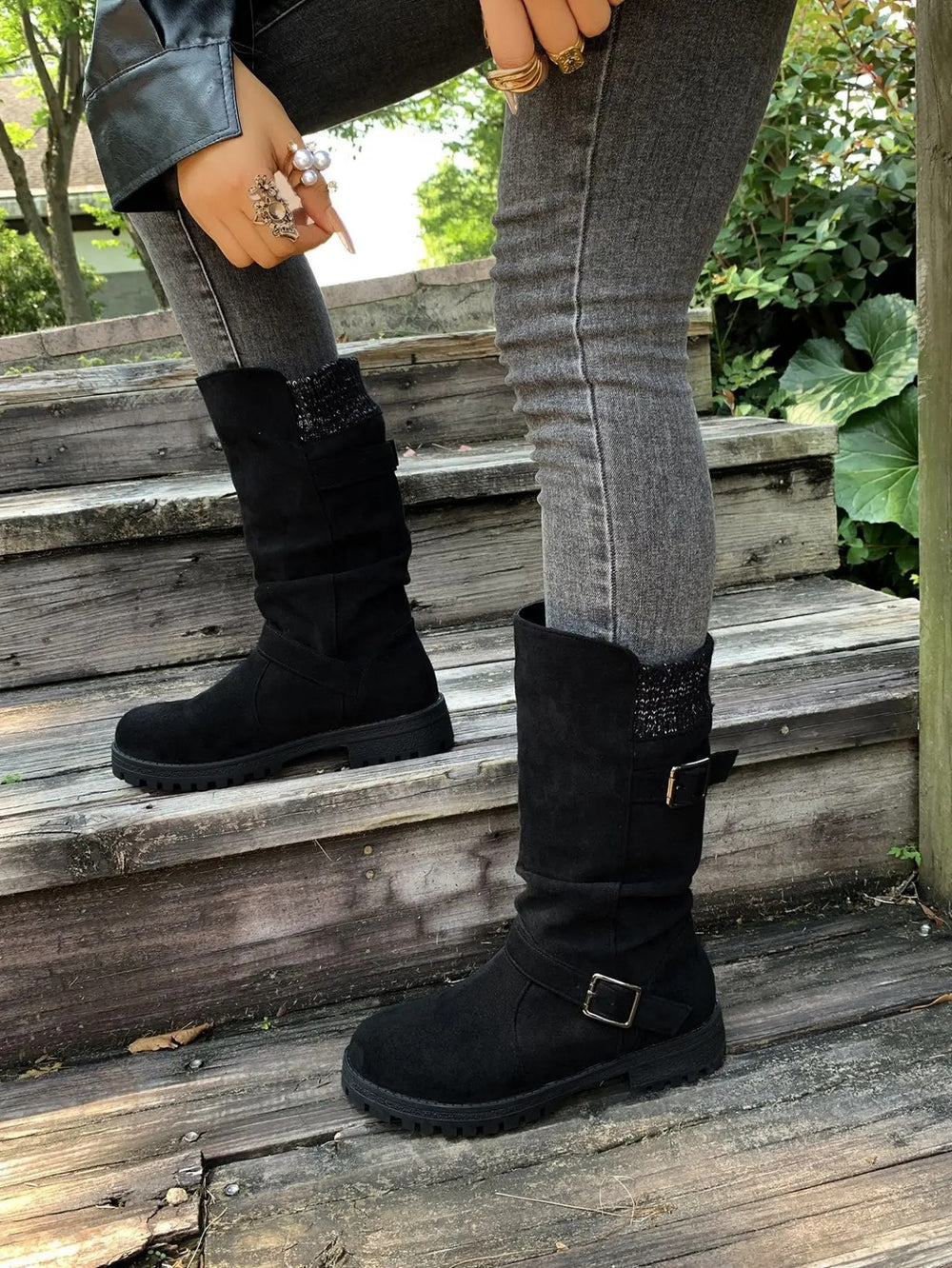 Rowan | Mid-Calf Cowboy Style Boots