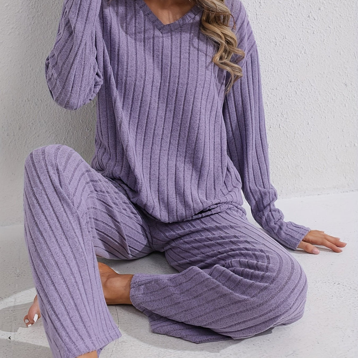 Rowan | Women's V-Neck Loungewear Set