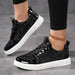 Rowan | Black Glitter Trainers