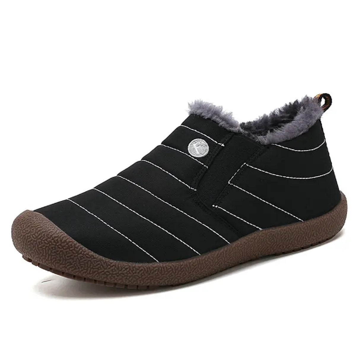 Rowan winter fleece slippers black
