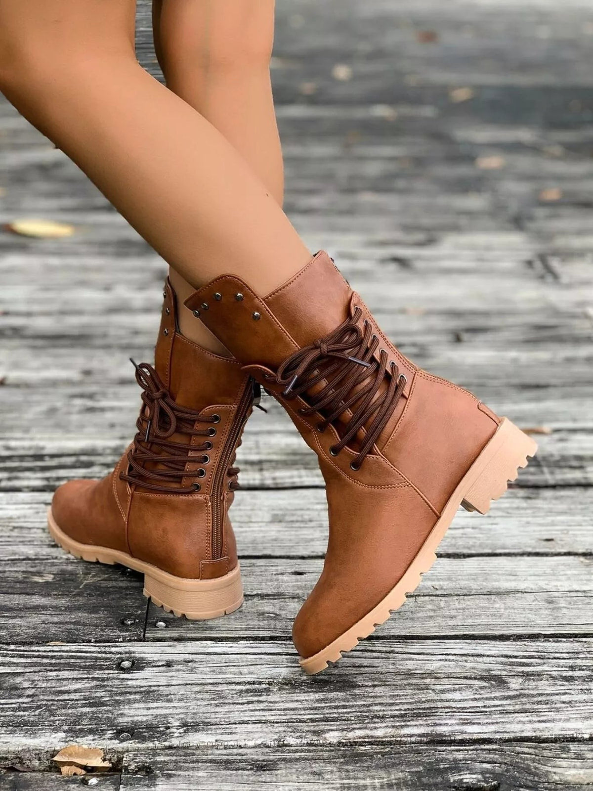 Rowan | Round Toe Platform Boots