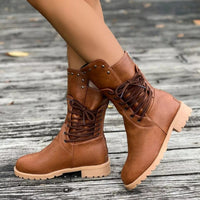 Rowan | Round Toe Platform Boots