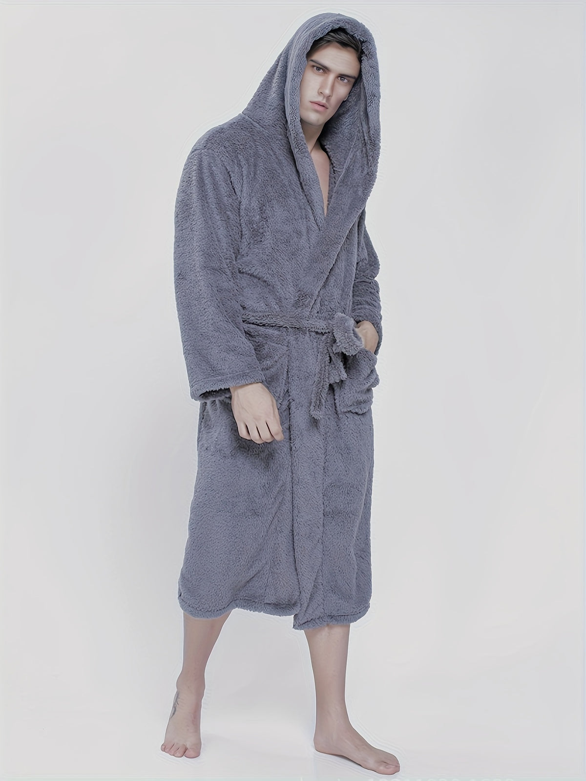 Rowan | Men's Hooded Dressing Gown