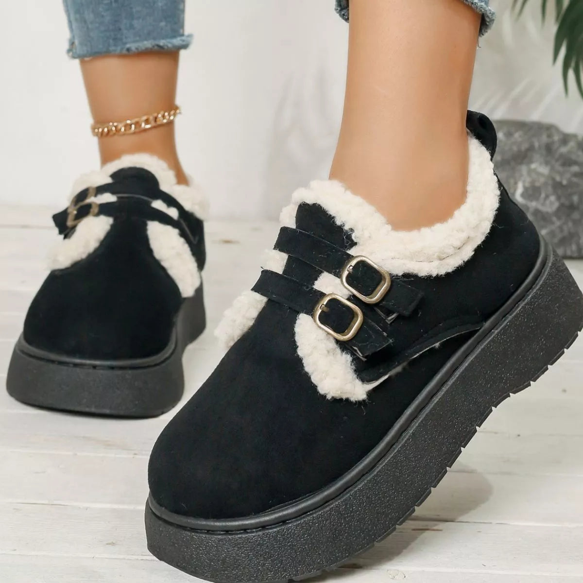 Rowan buckle winter ankle boots