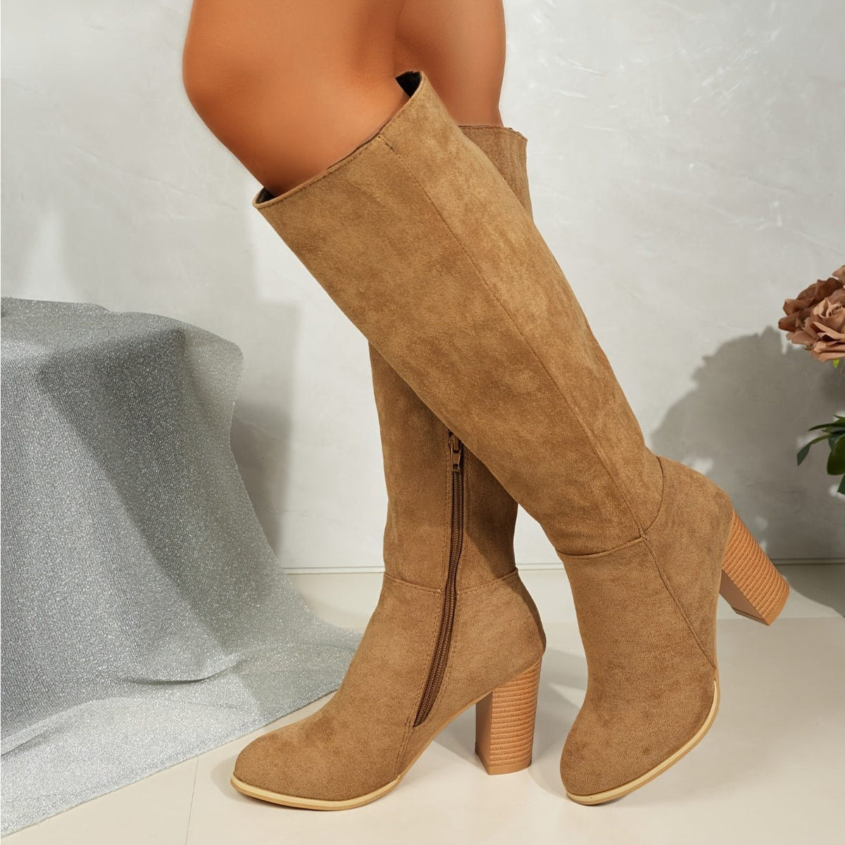 Rowan | Wide Calf Block-Heel Boots