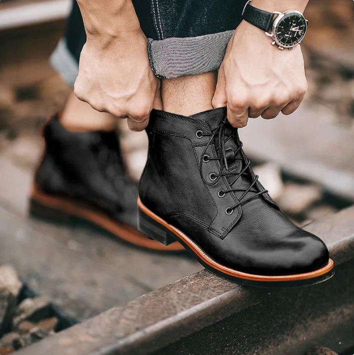 Hunter Mens Leather Boots