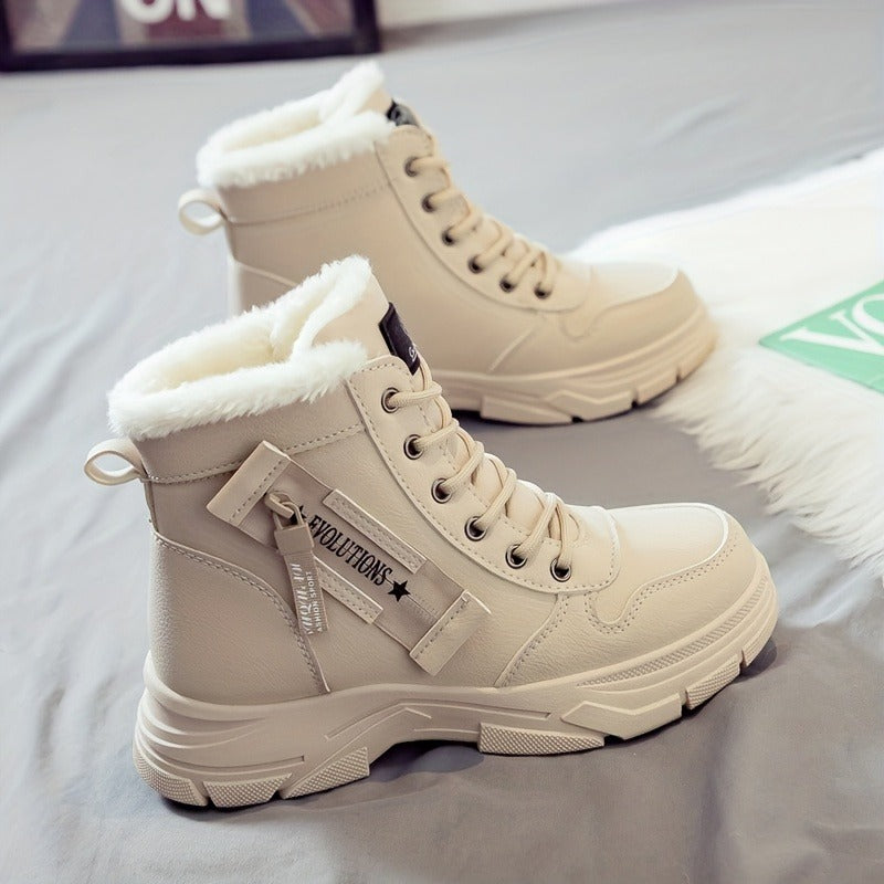 Rowan | Fleece Lined Lace-Up Ankle Boots