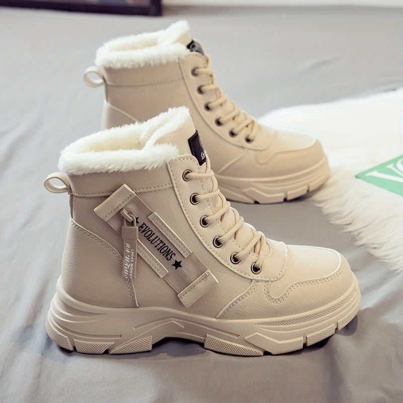 Rowan | Fleece Lined Lace-Up Ankle Boots