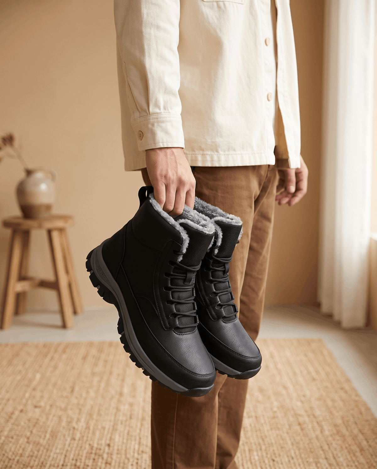 Rowan men's sherpa-lined winter boots
