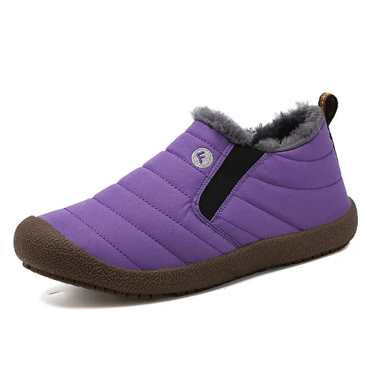 Rowan winter fleece slippers purple