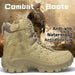Men's khaki waterproof non-slip hiking boots