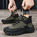 Men's black and white retro waterproof hiking boots