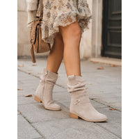 Slouchy ankle boots side view